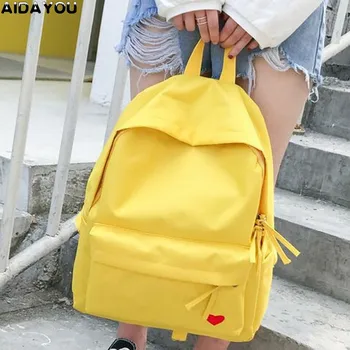 Nový kórejský Školské Tašky Dospievajúce Dievča Roztomilý Batohy Žena Black Yellow Plátno Tašky, Módne Farbou Žien Taška cez Rameno bag116