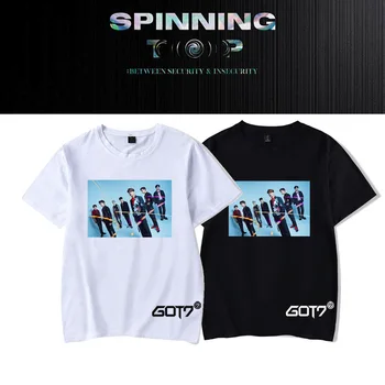 Nový kórejský Štýl Kpop GOT7 BAMBAM SPINNING Hip Hop Tričko Ženy Krátky Rukáv Streetwear Kpop T-shirts Letné Topy