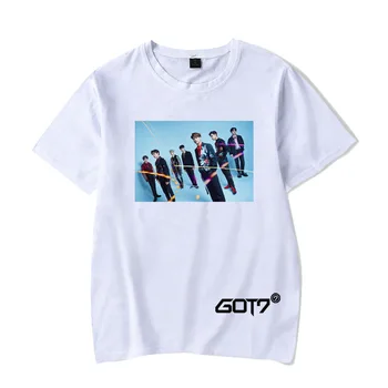 Nový kórejský Štýl Kpop GOT7 BAMBAM SPINNING Hip Hop Tričko Ženy Krátky Rukáv Streetwear Kpop T-shirts Letné Topy