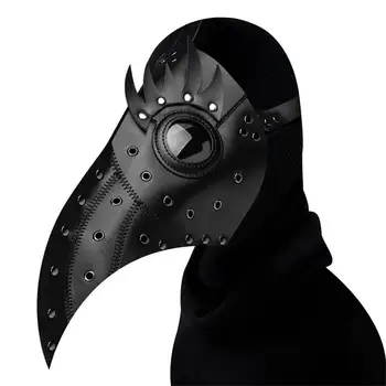 Nový Mor Lekár Maska Zobák Lekár Maska Dlhý Nos Cosplay Pestrofarebné Masky Gotický Retro Rock Kožené Halloween Zobák Maska Cosplay
