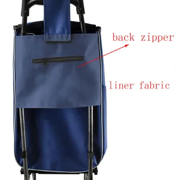 Nový, originálny nákupný košík tašky skladací nákupný vozík auto košíka hrubé vodotesný vak 1pc