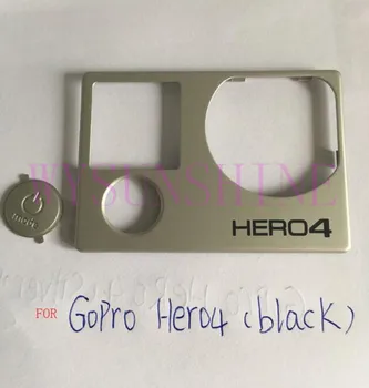 Nový, Originálny prednej doske + tlačidlo napájania pre Gopro hero 4 Predný Panel Kryt s Modularitou tlačidlo režim opravy predných dverí