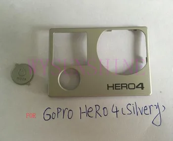Nový, Originálny prednej doske + tlačidlo napájania pre Gopro hero 4 Predný Panel Kryt s Modularitou tlačidlo režim opravy predných dverí