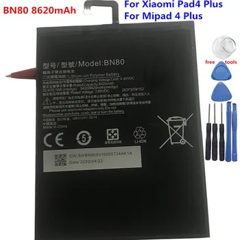 Nový, Originálny Vysokej Kvality BN80 8620mAh BN60 6010mAh batérie Pre Xiao pad 4 Pad4 Plus Mipad 4 Plus + Nástroje