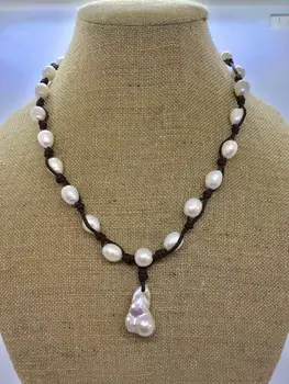 Nový pearl prívesok náhrdelník dámy sveter reťazca kože, ručne vyrábané šperky designer golier svadobné šperky 2020 Bohemia vyhlásenie