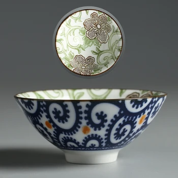 Nový Produkt Qinghua Porcelán, Čaj Zhan Anti Škálovanie Retro Kungfu Teacup Keramická Šálka Multicolor Master Teacup Osobné Jeden Pohár