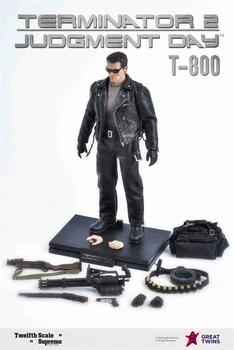 Nový Príchod 1/12 rozsahu T800 Arnold Schwarzenegger Terminators 2 Judgenent Deň Plný Akcie Obrázok pre Zber