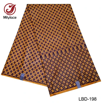 Nový príchod afriky vosk módne textílie materiál 6 metrov za veľa nigérijský vosk textílie pre odev LBD-194-200