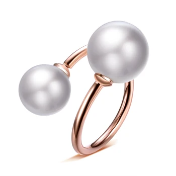 Nový príchod vysokej kvality Shell perlou (10 mm+12 mm) 925 sterling silver dámy'party prstene, šperky, darček pre ženy, otvorené krúžok