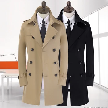 Nový príchod Zimný kabát pánske dlhé design slim kabát bežné tepelné výkopu vrchné oblečenie super veľké plus veľkosť S-9XL 10XL