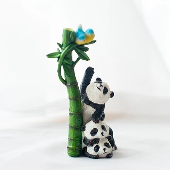 Nový Roztomilý Tvorivé Panda Party Živice Socha Micro Výzdoba Na Auto, Písací Stôl Outdoor Záhrada Zvierat, Socha, Ornament Dekorácie