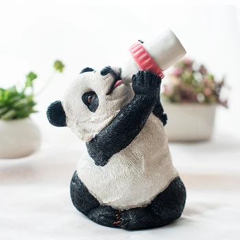 Nový Roztomilý Tvorivé Panda Party Živice Socha Micro Výzdoba Na Auto, Písací Stôl Outdoor Záhrada Zvierat, Socha, Ornament Dekorácie