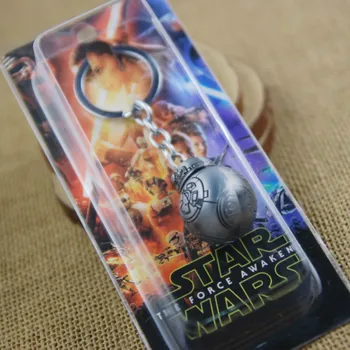 Nový Star Wars 3D Robot BB-8 Zliatiny Zinku Keychain Deti Hračky, Darčeky Sila Prebúdza Akcie Obrázok Hračky Kovový Krúžok na kľúče Prívesok Taška