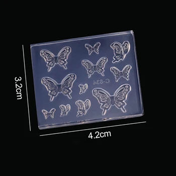 Nový Transparentný 3D animovaný Motýľ, Prirodzené Nechty, Nálepky Živice Formy Náhrdelník s Príveskom, Silikónové DIY Plesní, Handmade Šperky, Takže