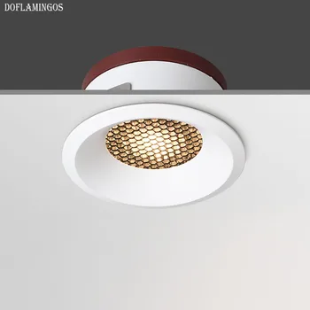 Nový Ultra-Tenký Anti-Glare Led Obchodné Strope Otvor Svetlo Nordic Pozadí Steny Uličkou Zapustená Lampa