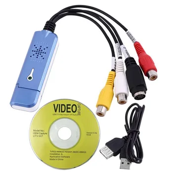 Nový USB 2.0 Audio Video Converter Karty Zachytiť Grabber Adaptér TV Tuner pre Win/XP/7/8/10 NTSC PAL PC Počítač
