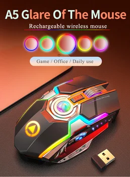 Nový USB Bezdrôtová Myš, 1600DPI, USB 2.0 Prijímač Optická Počítačová Myš 2,4 GHz, Ergonomické Myši Na Notebook Zvuk z PC Silent Mouse