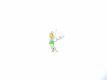 Nový Veľa 50pcs Cartoon zelená Tinkerbell dievča Smalt Kovové Kúzlo Prívesky DIY Šperky, vďaka ktorým sú Mobilné telefóny, Príslušenstvo z-053