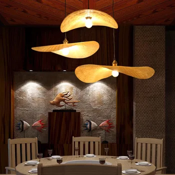 Nový Čínsky Bambus Luster Svetlá Japonský Tatami Teahouse Zen Visí Lampa Juhovýchodnej Ázie Obývacej Izby, Spálne, Stojan Na Čítanie