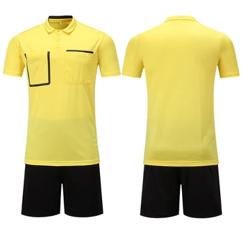Nový štýl Futbalový Rozhodca jednotné profesionálny futbal košele rozhodcu Futbalového rozhodcu Jersey čierna žltá zelená