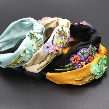 Nový štýl módy temperament textílie pastoračnej štýl kvet osobnosti dámy hlavový most pre voľný čas strán cestovné darček vlasy 844