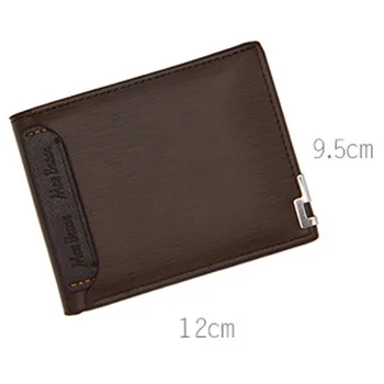Nový štýl pánske peňaženky krátke multi-funkčné módy bežné železa okraj karty peňaženky