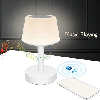 Nočné Svetlo technológie Bluetooth Reproduktor Stlačte tlačidlo Kontrola pre Spálne Nočného Reproduktor Stmievateľné Osvetlenie 7 Farebné Svetlá