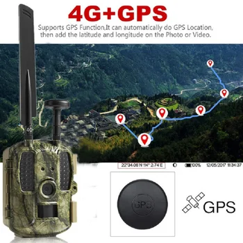 Nočné Videnie 4G Lov Fotoaparát S Solárny Panel Chodník Skautingu Foto Pasce e-mail MMS GPS intervalové Hunter Cam Rýchly Prenos