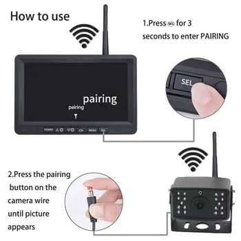 Nočné Videnie Bezdrôtový Vozík, Inteligentná Detekcia Parkovanie Späť Do Kamera Auta Cúvaní Pomoci Systém S HD Monitor