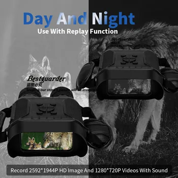 Nočný pozorovací Ďalekohľad 32G intervalové Lov Monokulárne HD IR Kamera, 400M Veľkej Obrazovke 5x Zoom IPX4 Infračervený Ďalekohľad Ďalekohľad