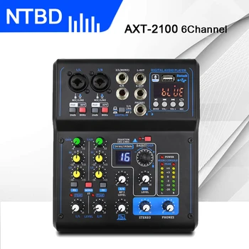 NTBD Professional Mini Karaoke Mikrofón zvukový Pult, 6 Kanálov 8 Kanálov USB Zvuková Karta 16 DSP Zvuk Konzoly Zariadenia DJ