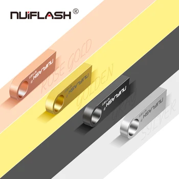 Nuiflash flash USB pero disk s kapacitou 8 gb 16 gb 32 gb, 64 gb 128 gb usb flash disk strieborné Kovové memoria usb kl ' úč memory stick