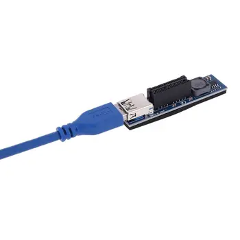 NVME M. 2 M-Key na PCI-E X1 Stúpačky PCI Express Karta PCIE Konektor Stúpačky 30 cm USB3.0 Extender PCIE Port Adaptéra