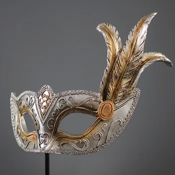 Nádherné Antické Striebro Maska Figúrky Živice Ozdoby Pre Domáce Dekorácie Vlastnoručne Vyrobenú Masku Remesiel Starožitné Dekor Dary