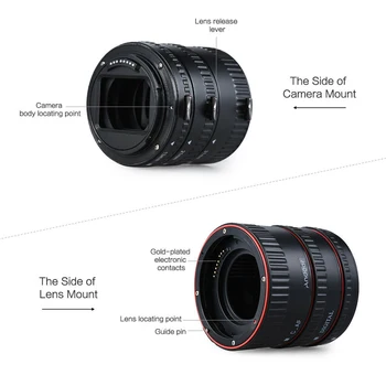 Náhrada za Canon Všetkých EF & EF-S Objektív Kamery Adaptér, Automatické Zaostrovanie, Makro Predĺženie Trubice/Krúžok Mount