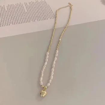 Náhrdelník pre Ženy Milujú Nepravidelný Perlový Náhrdelník Ženy Móda 2020 Nové Krku Reťaz Šperky Veľkoobchod