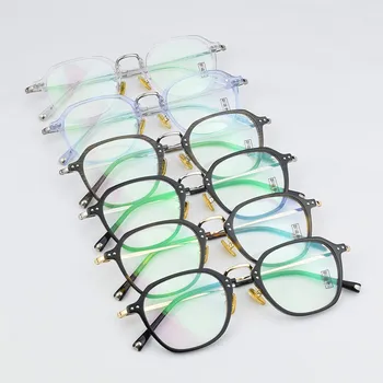 Námestie Acetát Optické Okuliare, Rám Mužov 2020 Značky Vintage krátkozrakosť Predpis Okuliare Ženy Retro Okuliare Okuliare 1296