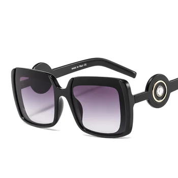 Námestie Diamond slnečné Okuliare Drahokamu Luxusné Značky Retro Slnečné Okuliare Pre Ženy Móda Crystal Nadrozmerné Okuliare Odtiene UV400