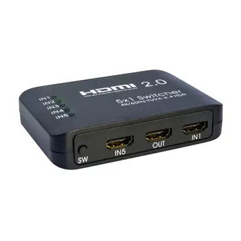 Nízka Spotreba HDMI 2.0 5x1 High-definition Video Switcher Podporuje 4K 60Hz