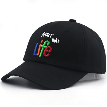 O tom, že život klobúk, čiapka unisex móda бейсболка 3D výšivky кепка hip hop šiltovku nové otec klobúky vysokej kvality