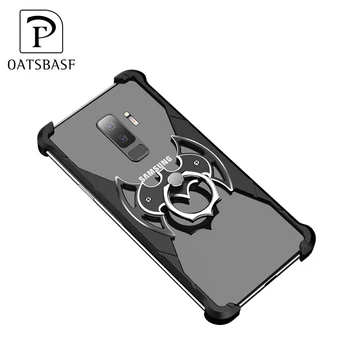 OATSBASF Bat Dizajn Nárazníka s Airbag Kovové puzdro pre Samsung Galaxy note 9 S9 S9+ Plus shell s Krúžok Držiak zadného krytu prípade