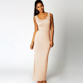 Oblečenie OWLPRINCESS 2020 Elegantné Dlhé Šaty Klasické Módne Šaty jednofarebné šaty bez rukávov