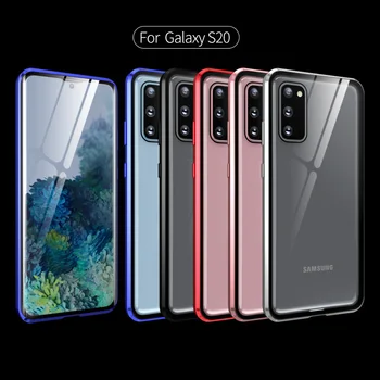 Obojstranné Tvrdeného Skla, Kovu Telefón puzdro Pre Samsung Galaxy A91 A71 A51 A81 A21 s Pokrytie Shockproof Alumium Nárazníka Sklenené Prípade