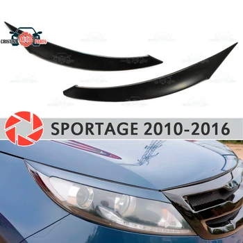Obočie pre Kia Sportage 2010-2016 pre svetlomety riasiniek rias plastu ABS výliskov dekorácie výbava zahŕňa auto styling