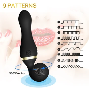 Obrovské Silné 9 režimov AV Vibrátor Magic Stick Masáž Stick Klitorisu Pošvy Stimulátor Telo masážneho Dospelých sexuálnu Hračku pre Ženy