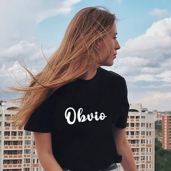 Obvio Grafické t-shirt Ženy Estetické List Tlač španielsky ropa mujer top harajuku Bežné lady t tričko tee
