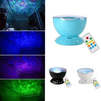 Oceánu Vlny Projektor LED Nočné Svetlo S USB, Diaľkové Ovládanie TF Karty, Hudobný Prehrávač Reproduktor Aurora Dropship Premietacie