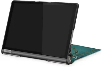 Ochranné Stojan Prípade Lenovo Yoga Tab5 YT-X705F 2019 šikovný tablet kryt pre Lenovo Yoga Tab 5 PU Kožené puzdro púzdro