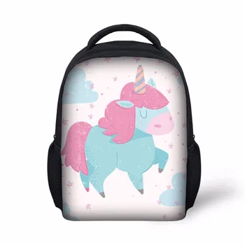 ODTIEŇ MASTER Deti Malé Batoh 12 Palcový Materskej Deti taška na Pohodlné Aktovka roztomilý jednorožec vytlačí taška lacné školské tašky