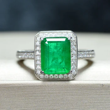 OEVAS Pevné 925 Sterling Silver Emerald Diamantov, drahých kameňov, Svadobné Zásnubné Prstene Pre Ženy Iskrenie Jemné Šperky Veľkoobchod